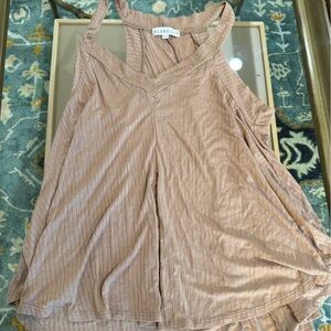 Blakely Women's Ribbed V-Neck Tank Top — Dusty Rose